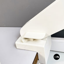 Load image into Gallery viewer, Adjustable white metal table lamp with clamp, 1980s