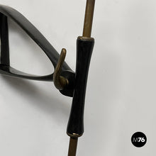将图片加载到图库查看器,Wall lamp in metal and brass, 1950s