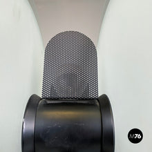 画像をギャラリービューアに読み込む, Floor lamp in glass and black metal, 1980s