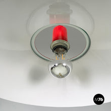 Load image into Gallery viewer, Chandelier in glass, red and white metal, 1970s