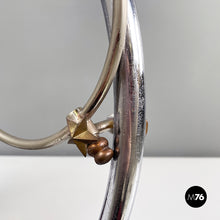 画像をギャラリービューアに読み込む, Table lamp with crafted glass, metal and wood, 1980s