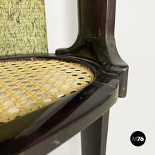 画像をギャラリービューアに読み込む, Console in wood, fabric and straw, 1950s