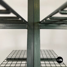 Load image into Gallery viewer, Bookcases in dark green metal, 1980s