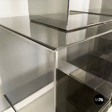 Load image into Gallery viewer, Modular bookcase or display in smoked plexiglass, 1990s