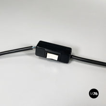 Load image into Gallery viewer, Matte black and glossy white metal table lamp, 1980s