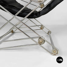 将图片加载到图库查看器,Armchair in faux leather and steel, 1970s