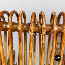 Load image into Gallery viewer, Armchairs with armrest in rattan, 1960s