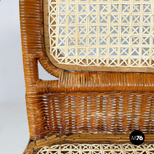 Load image into Gallery viewer, Chairs in rattan and straw, 1960s