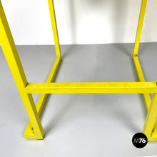 将图片加载到图库查看器,Chair with black fabric and yellow metal, 1980s