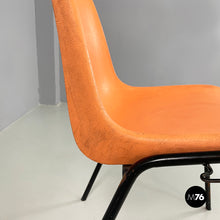 画像をギャラリービューアに読み込む, Stackable chairs in orange plastic and black metal, 2001