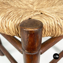 画像をギャラリービューアに読み込む, Tub chairs in straw and wood, 1970s