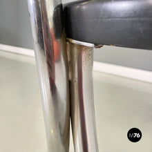 将图片加载到图库查看器,Chairs in straw, black wood and steel, 1970s