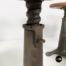 Load image into Gallery viewer, Stools in wood and cast iron, 1930s
