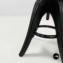 Load image into Gallery viewer, Black wooden stool, early 1900s