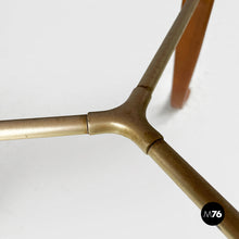 画像をギャラリービューアに読み込む, Coffee table in wood and brass, 1960s