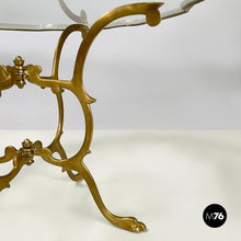 画像をギャラリービューアに読み込む, Coffee table in glass and brass, 1960s
