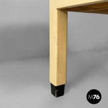 Load image into Gallery viewer, Dining table in white and aqua green wood, 1940s