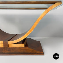 Load image into Gallery viewer, Dining table in wood and glass, 1930s