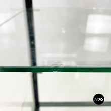 画像をギャラリービューアに読み込む, Display cabinet in glass and black metal, early 1900s