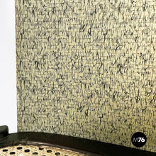 画像をギャラリービューアに読み込む, Console in wood, fabric and straw, 1950s