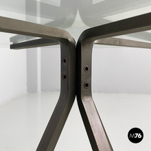 画像をギャラリービューアに読み込む, Coffee table in metal and glass Cuginetto by Enzo Mari for Driade, 1970s