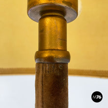 将图片加载到图库查看器,Velvet and brass floor lamp, 1940s