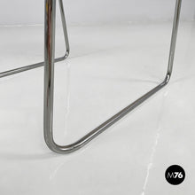 将图片加载到图库查看器,Chairs steel and black leatherette, 1970s