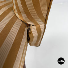 Load image into Gallery viewer, Striped fabric and wood armchairs, 1950s
