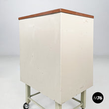 Load image into Gallery viewer, Metal chest of drawers with casters, 1950s