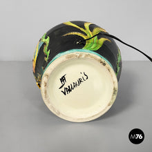 将图片加载到图库查看器,Glazed ceramic table lamp, 1950s