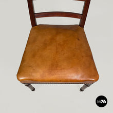 Carica l'immagine nel visualizzatore di Gallery, Chairs in wood and leather, 1930s