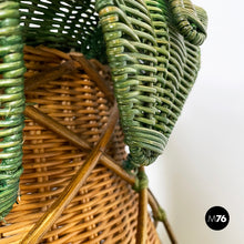 画像をギャラリービューアに読み込む, Pineapple floor lamp in wicker, 1970s