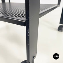 Charger l'image dans la galerie, Cart in black perforated metal, 1980s