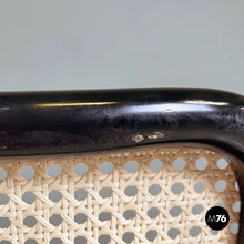 将图片加载到图库查看器,Chair in straw, black wood and steel, 1960s