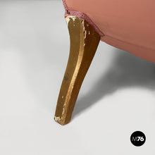 将图片加载到图库查看器,Chaise longue in pink satin and gilded wood, 1800s