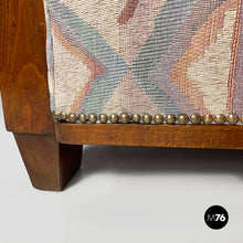Charger l'image dans la galerie, Sofa in fabric and wood, 1930s