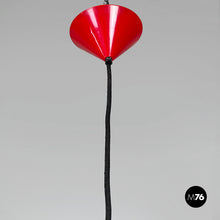 Load image into Gallery viewer, Chandelier in glass, red and white metal, 1970s