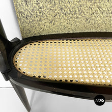 画像をギャラリービューアに読み込む, Console in wood, fabric and straw, 1950s