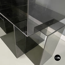 Load image into Gallery viewer, Modular bookcase or display in smoked plexiglass, 1990s