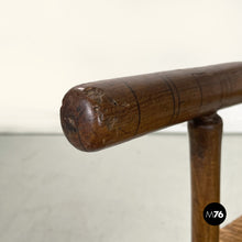 Load image into Gallery viewer, Wood and straw chair with armrests, late 1800s