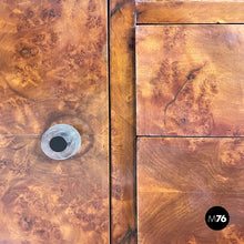 Load image into Gallery viewer, Asymmetrical wooden sideboard with glass display cabinet, 1920s