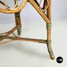 画像をギャラリービューアに読み込む, Two-seater outdoor bench in rattan, early 1900s