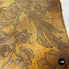 Load image into Gallery viewer, Pedestal in brown leather and bamboo, 1930s