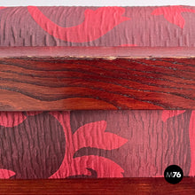 画像をギャラリービューアに読み込む, Armchair in wood and red fabric, 1930s