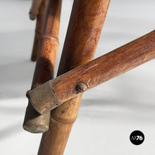 Carica l'immagine nel visualizzatore di Gallery, Armchairs in fabric and bamboo, 1930s