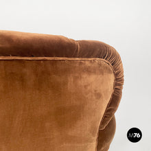 Carica l'immagine nel visualizzatore di Gallery, Armchairs in brown velvet, 1930s