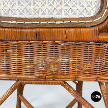 Load image into Gallery viewer, Chairs in rattan and straw, 1960s