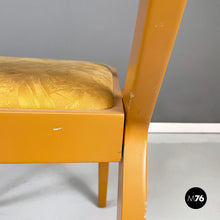 Carica l'immagine nel visualizzatore di Gallery, Yellow fabric and wooden chair by Bros/s, 1980s