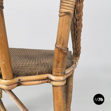 Carica l'immagine nel visualizzatore di Gallery, Chairs in rattan and light blue rattan, early 1900s