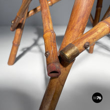 Load image into Gallery viewer, Chairs in fabric and bamboo, 1930s